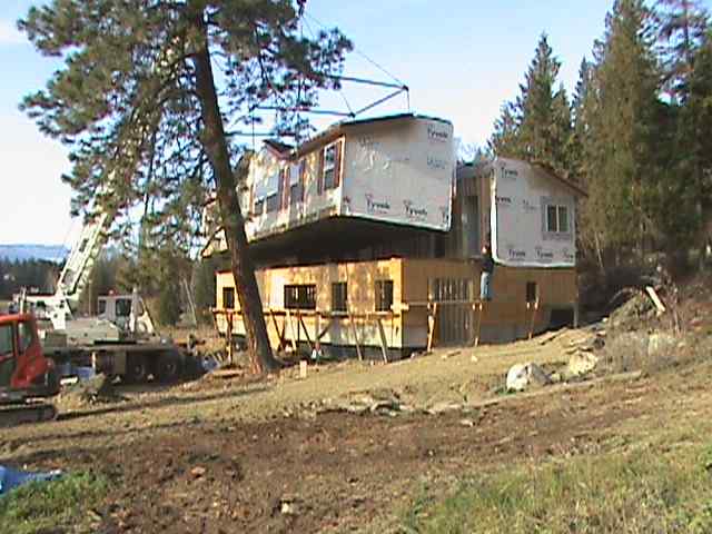 Placing the front of the house.